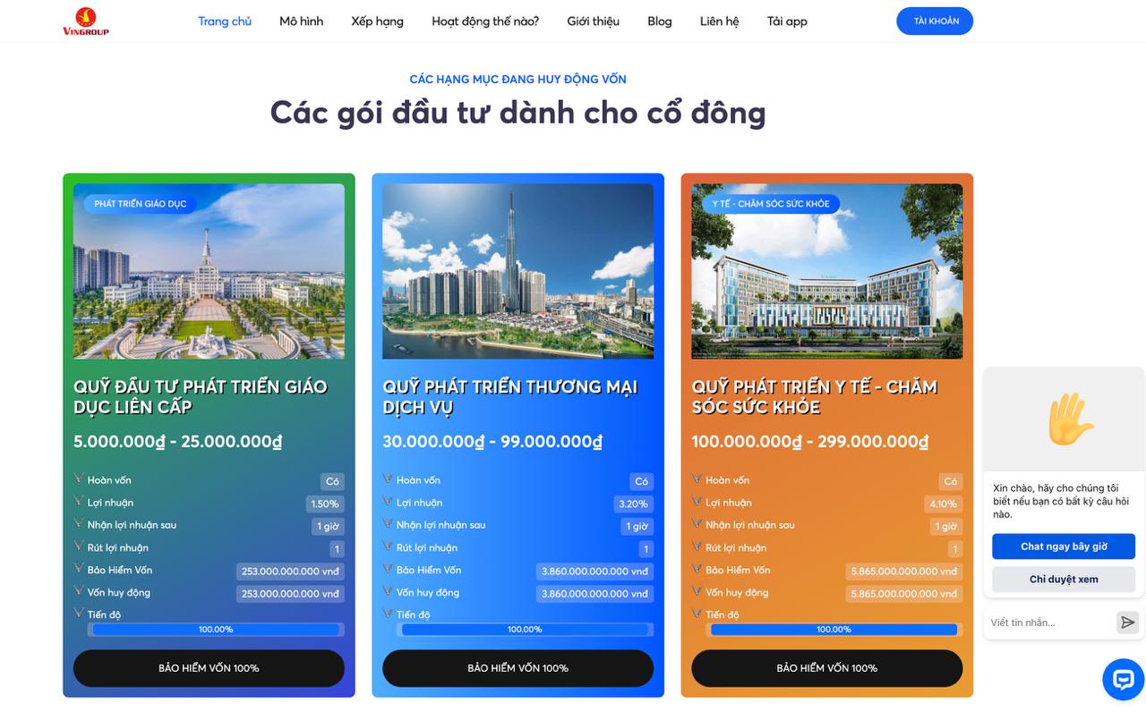 WEB ĐẦU TƯ VINGROUP - Ảnh 2