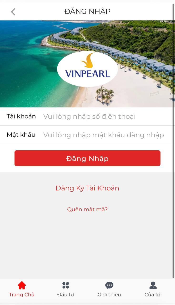 APP ĐẦU TƯ VINPEARL