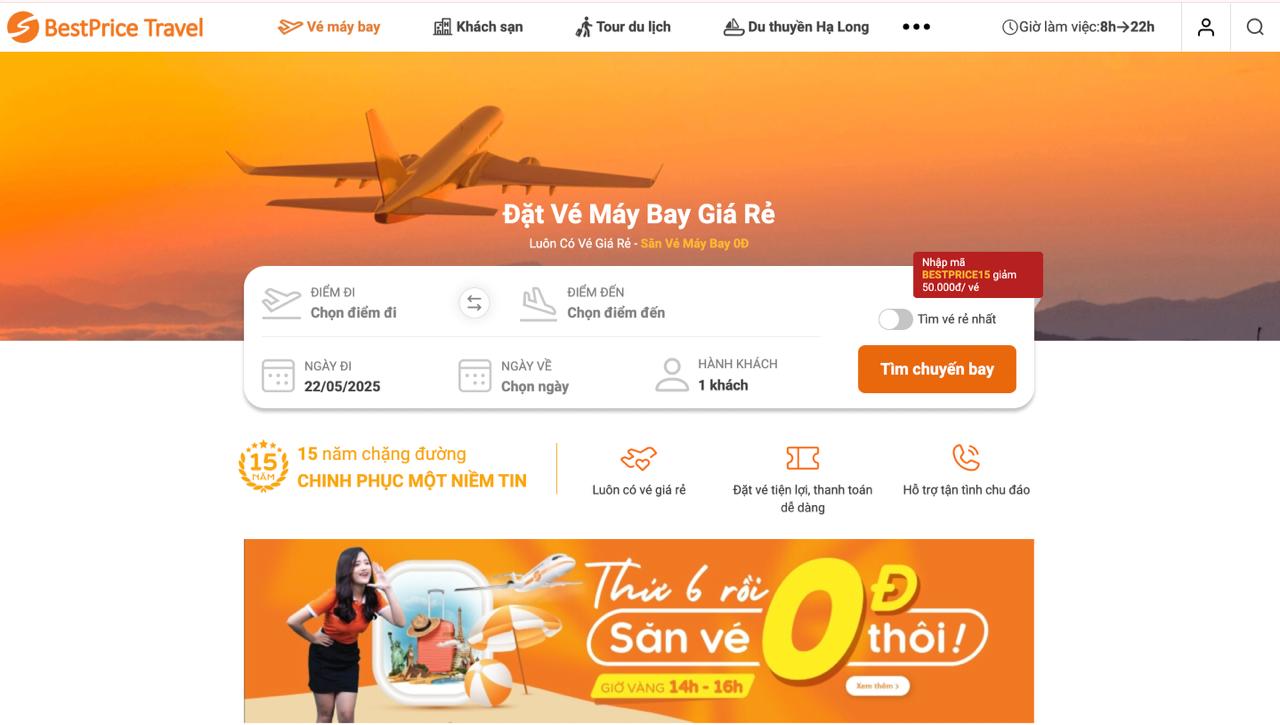 WEB BÁN VÉ MÁY BAY BESTPRICE - Ảnh 3
