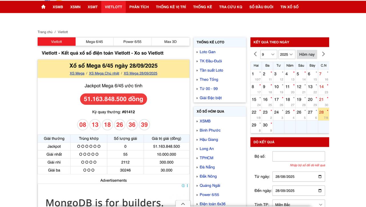 WEB THỐNG KÊ SỔ XỐ - Ảnh 2